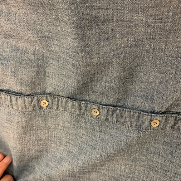 GAP Girls Chambray Blue Button Down (LG) - Picture 5 of 6